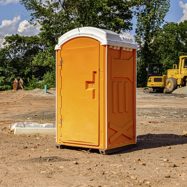 how often are the portable restrooms cleaned and serviced during a rental period in Grand Beach